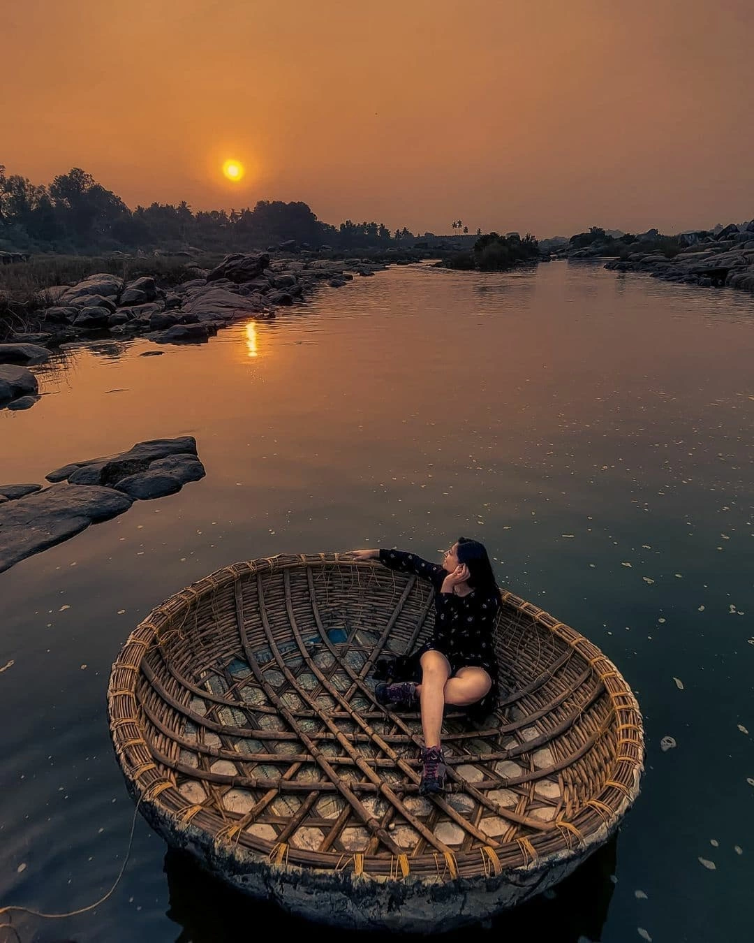 Coracle Ride on Tungabhadra River