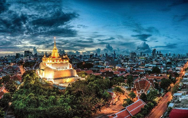 Visit Wat Saket and the Golden Mount